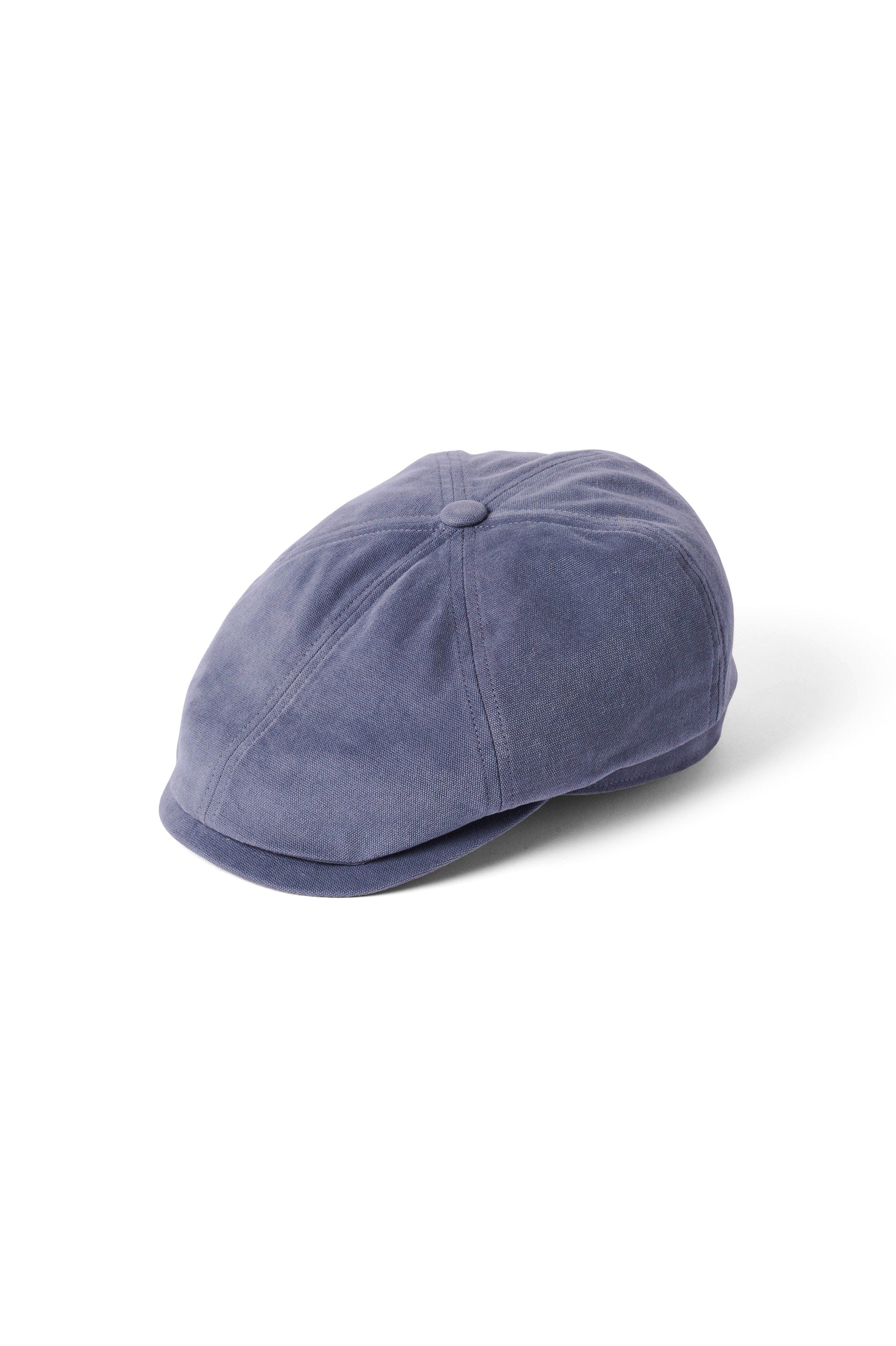 Hudson Cotton Canvas Newsboy Cap - Slate/Brick