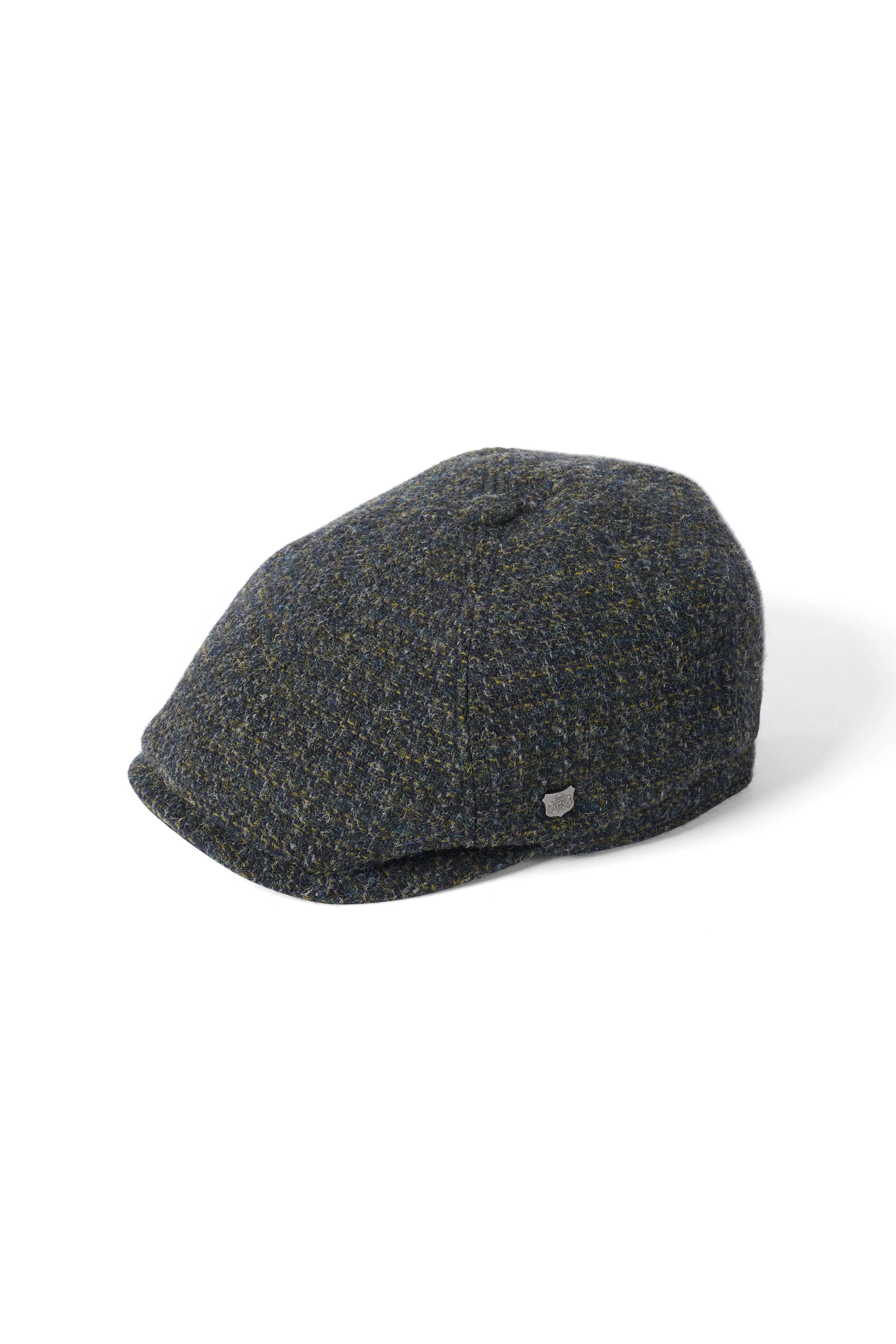 Hudson Harris Tweed Bakerboy Cap - Grey Check
