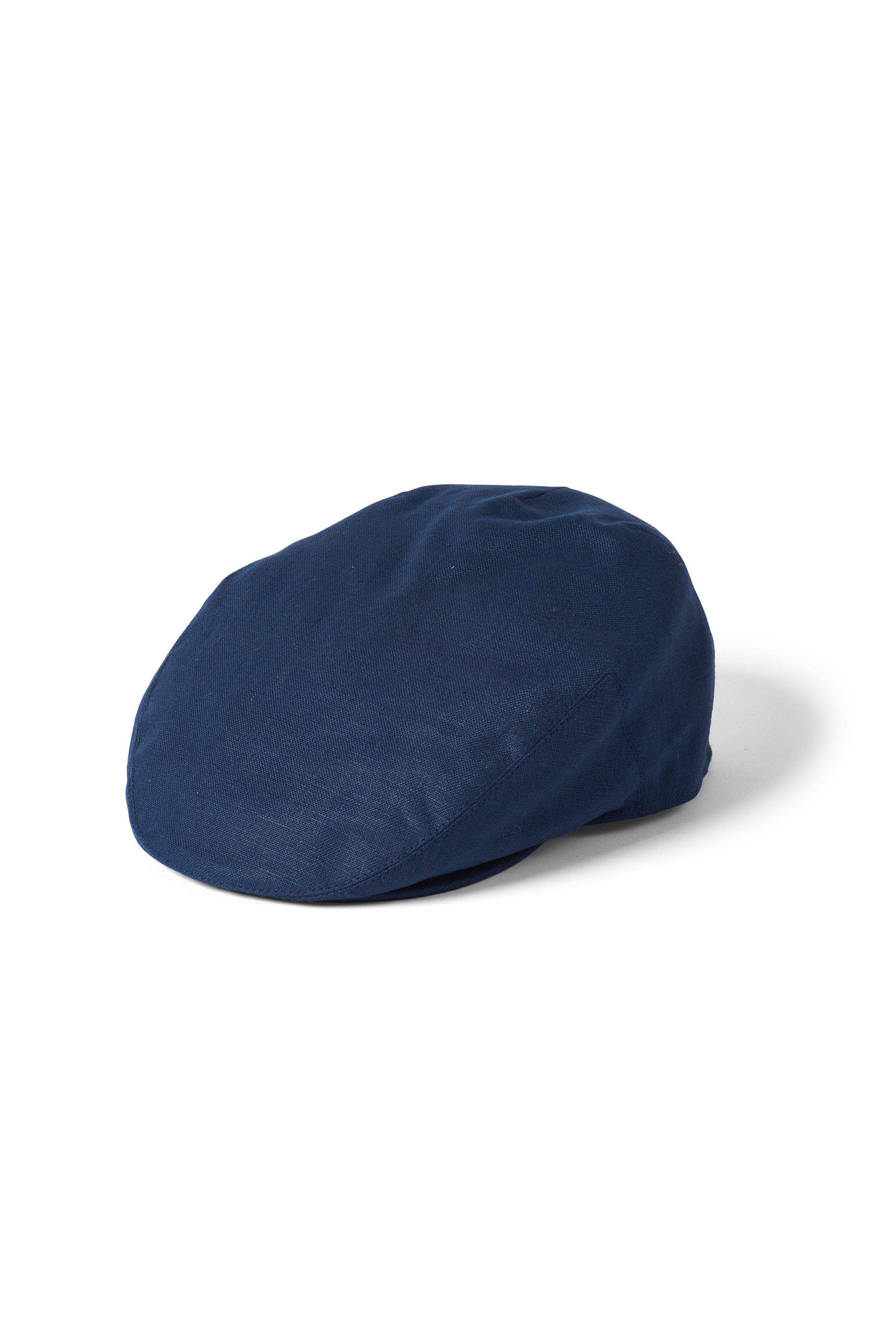 Irish Linen Flat Cap - Navy