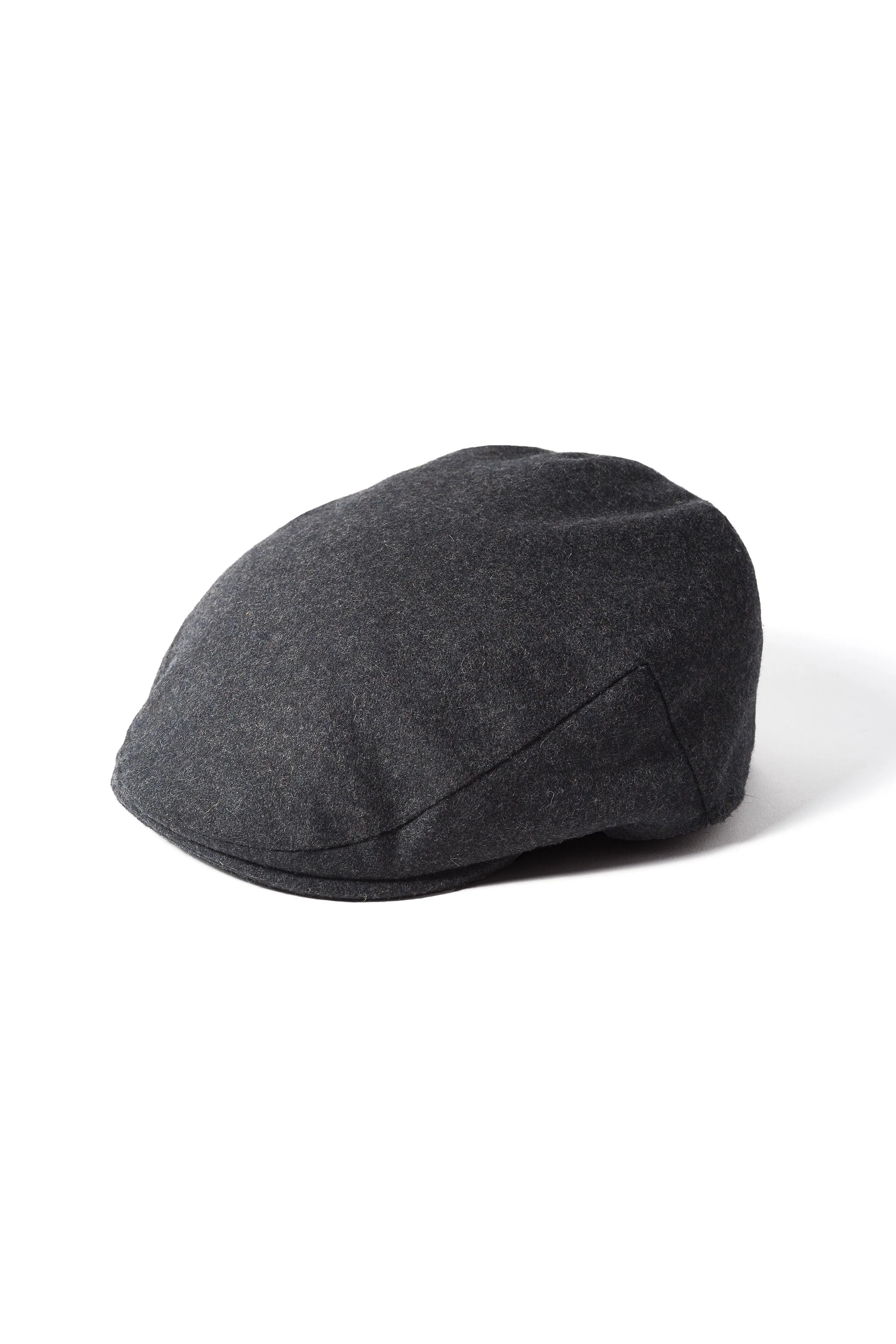 Melton Wool Blend Flat Cap - Grey