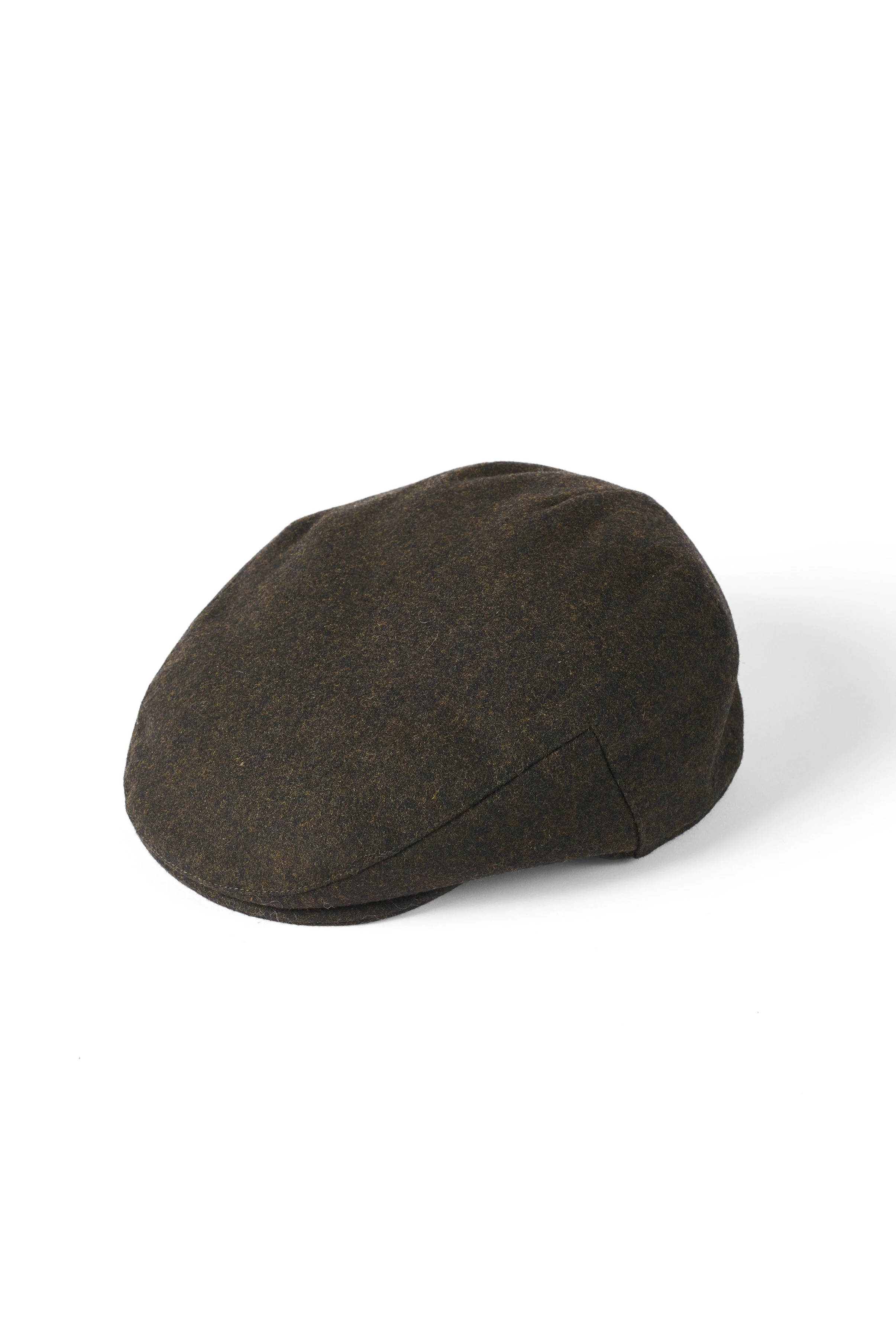 Melton Wool Blend Flat Cap - Loden