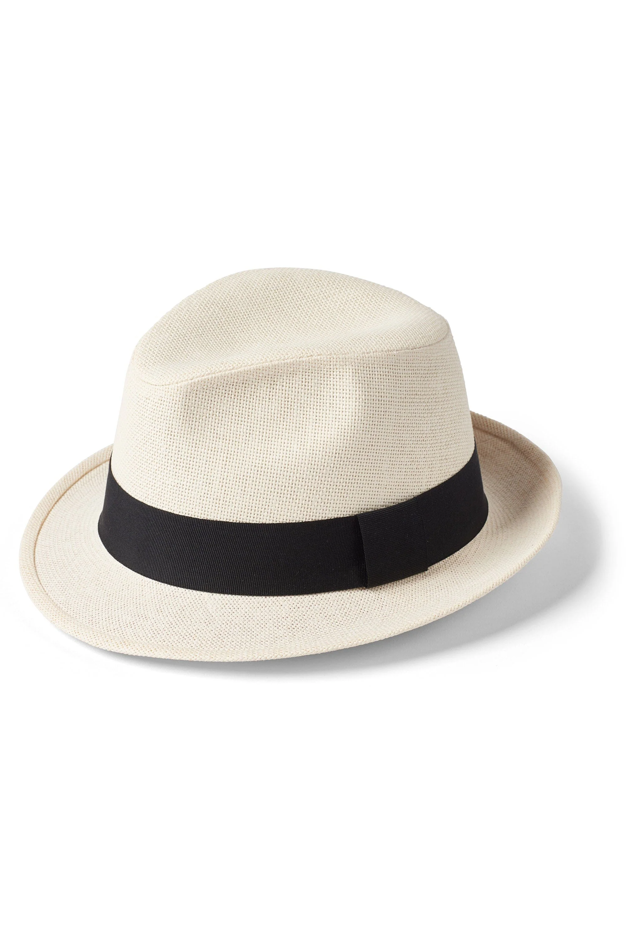 Paper Straw Trilby Hat - Natural