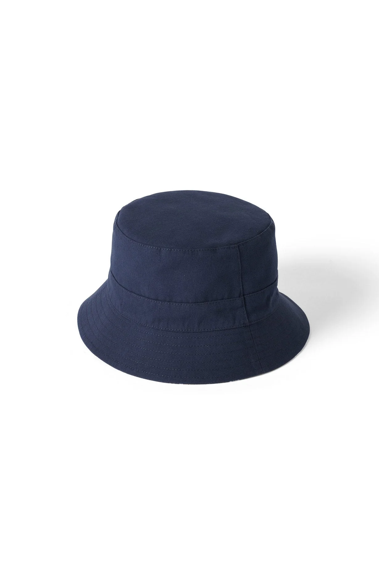 Reversible Cotton Bucket Hat - Navy/Leaf