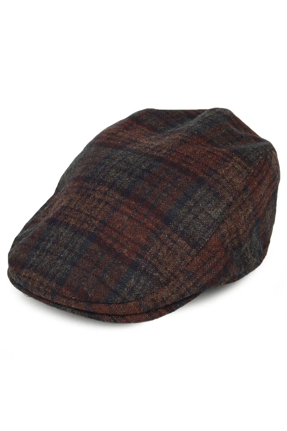 Westerdale Flat Cap with Earflaps - Brown/Multi