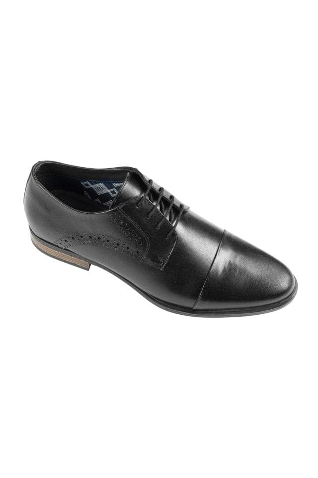 Mario Leather Brogue Derby Shoes - Black - Image 2