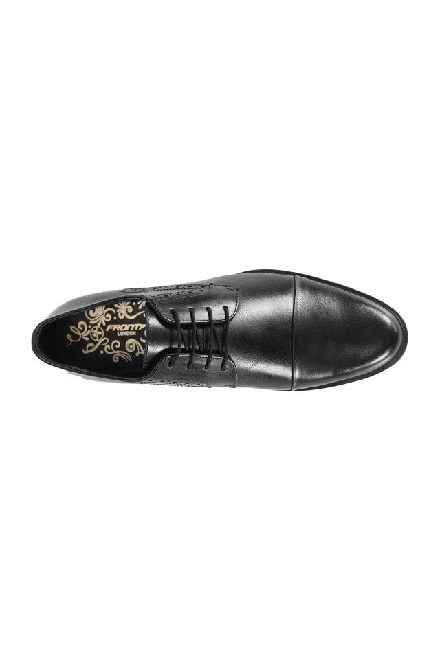 Mario Leather Brogue Derby Shoes - Black - Image 3