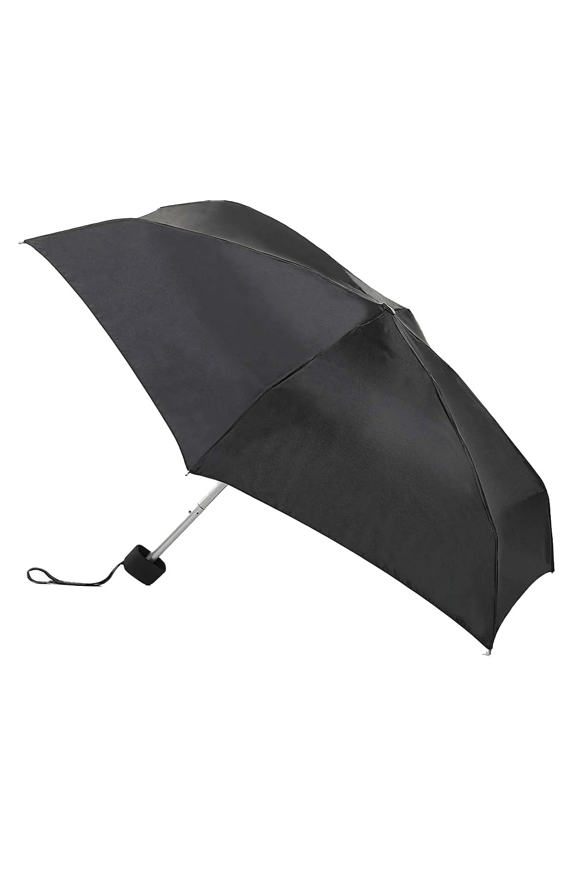 Tiny Compact Plain Folding Umbrella - Black