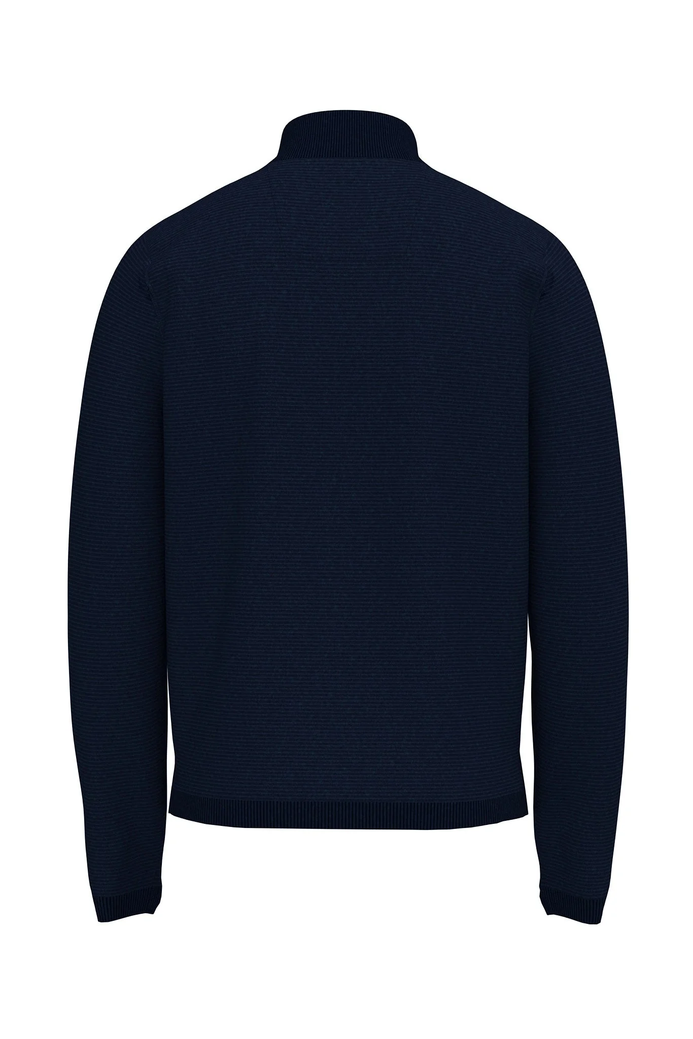 Air Cotton Quarter Zip Jumper - Navy - Image 2