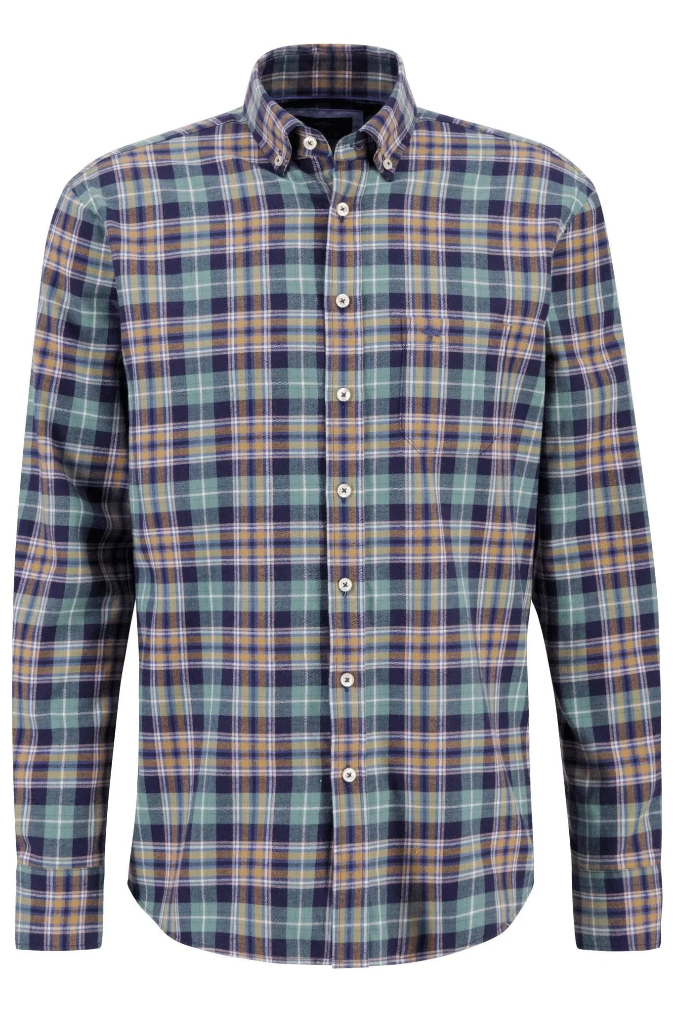 Brushed Cotton Check Shirt - Pale Berry
