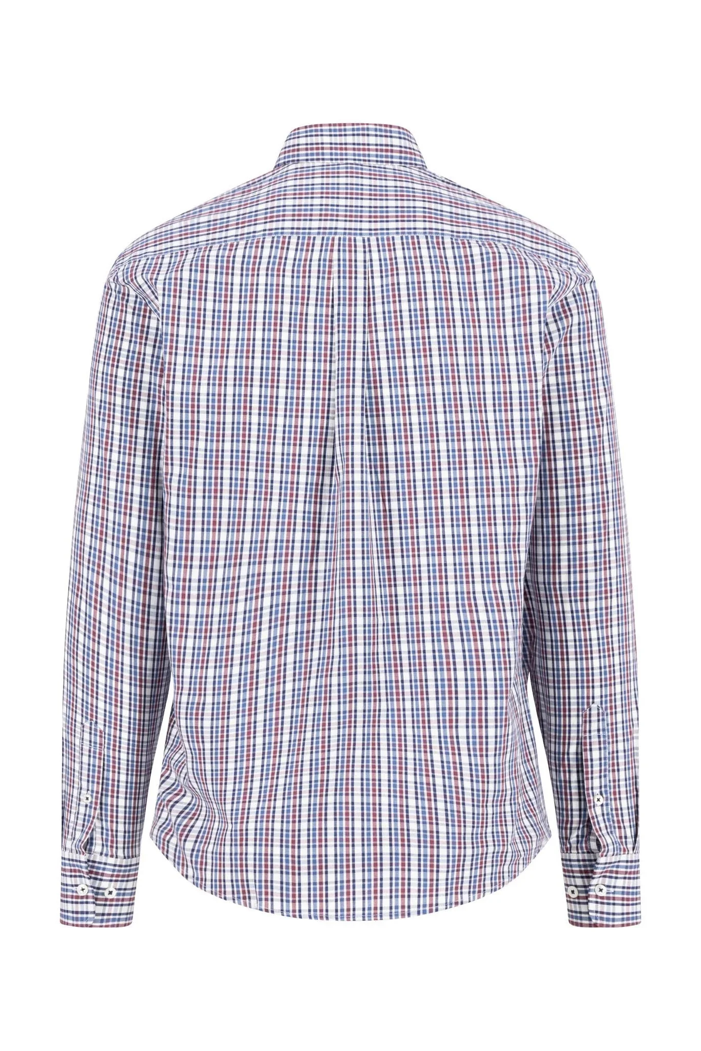 Button-Down Check Shirt - Deep Merlot - Image 2