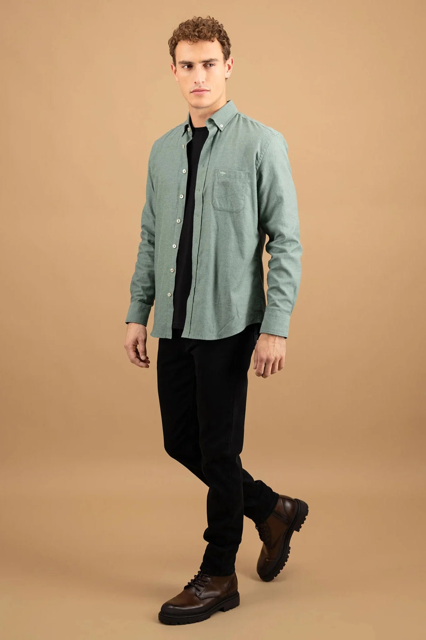 Button-Down Flannel Shirt - Dark Ivy - Image 5