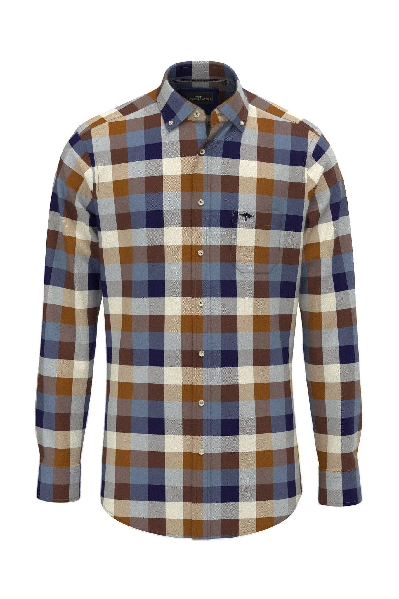 Check Brushed Cotton Long Sleeve Shirt - Hazel