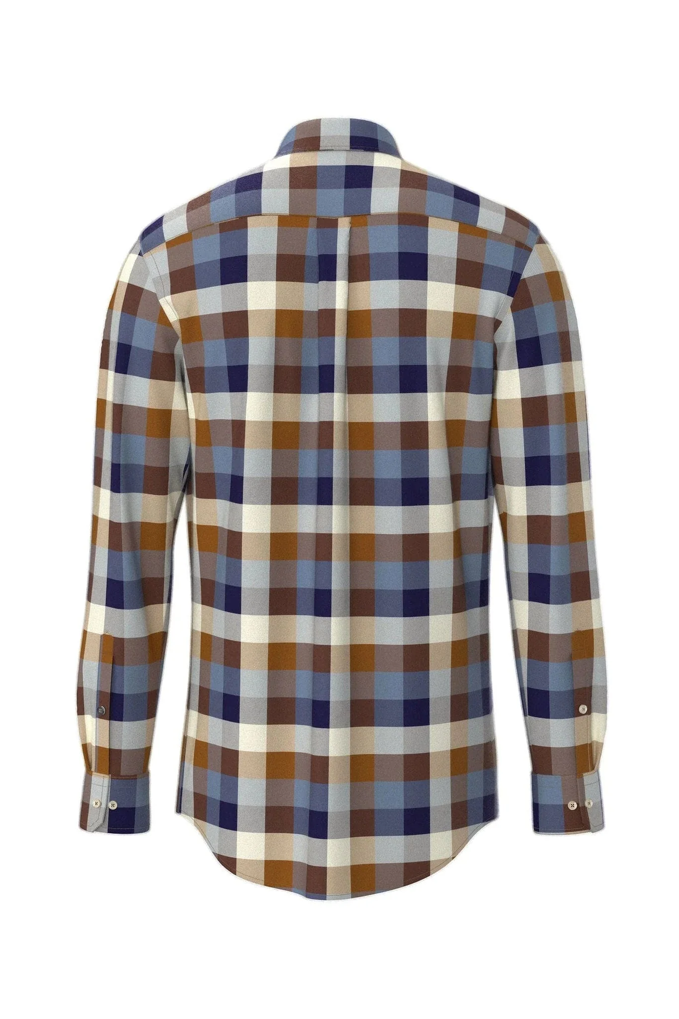 Check Brushed Cotton Long Sleeve Shirt - Hazel - Image 2