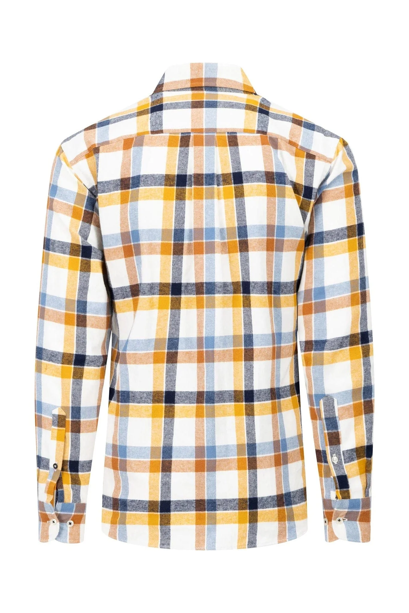 Check Brushed Cotton Long Sleeve Shirt - New Dijon - Image 2
