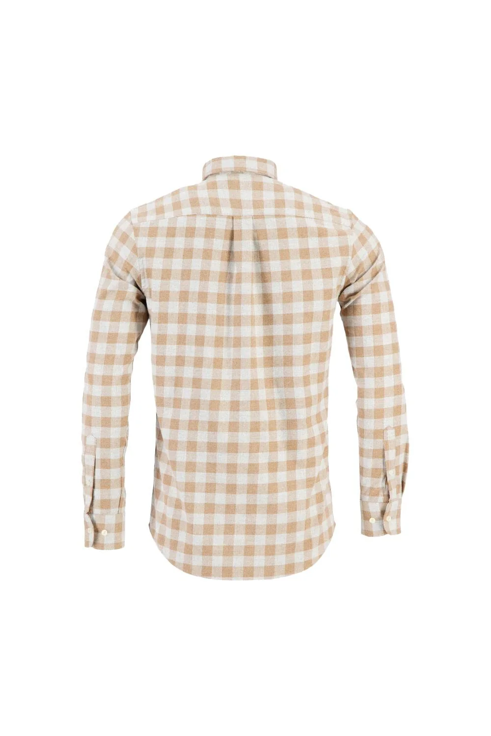 Check Long Sleeve Shirt - Camel Check - Image 2