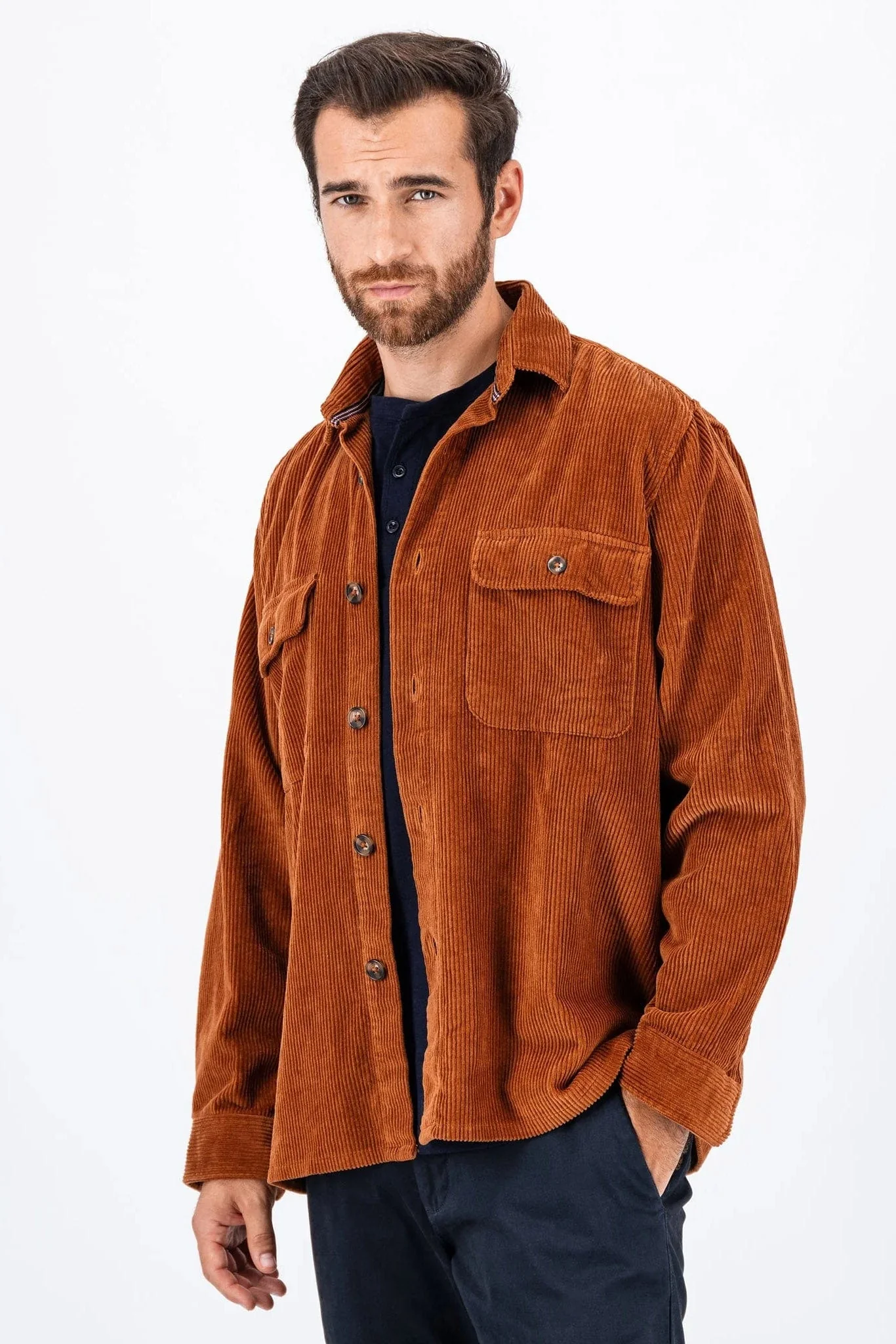 Corduroy Cotton Overshirt - Hazel - Image 2