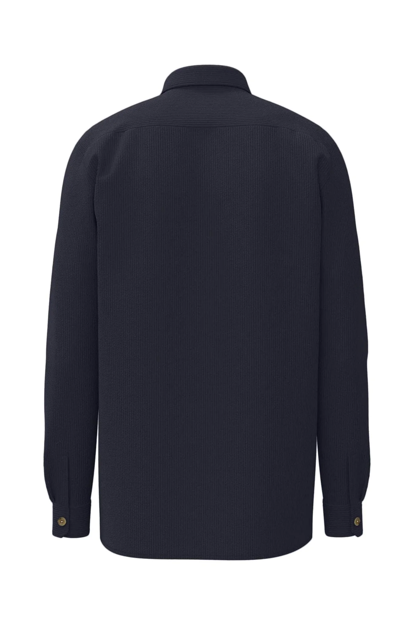 Corduroy Cotton Overshirt - Navy - Image 2