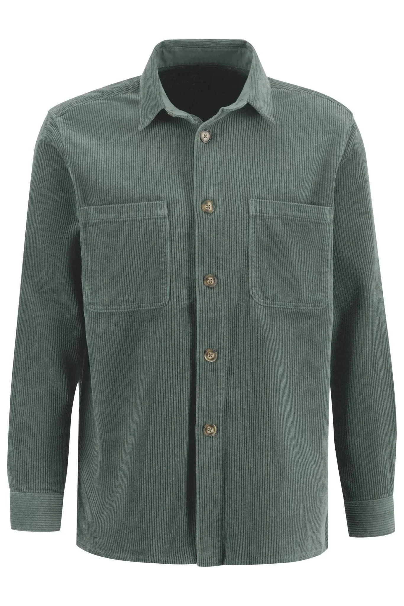 Corduroy Cotton Overshirt - Sage Green
