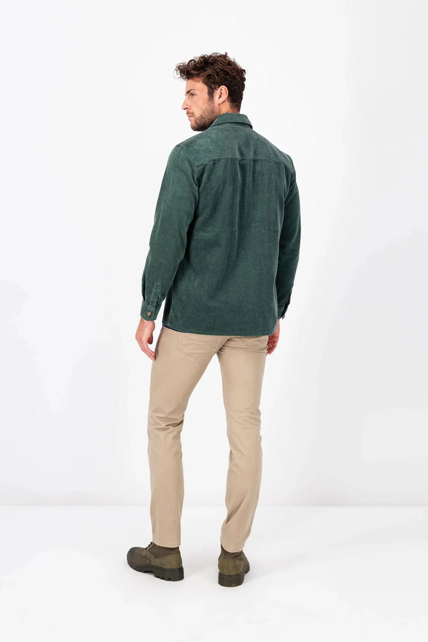 Corduroy Cotton Overshirt - Sage Green - Image 6