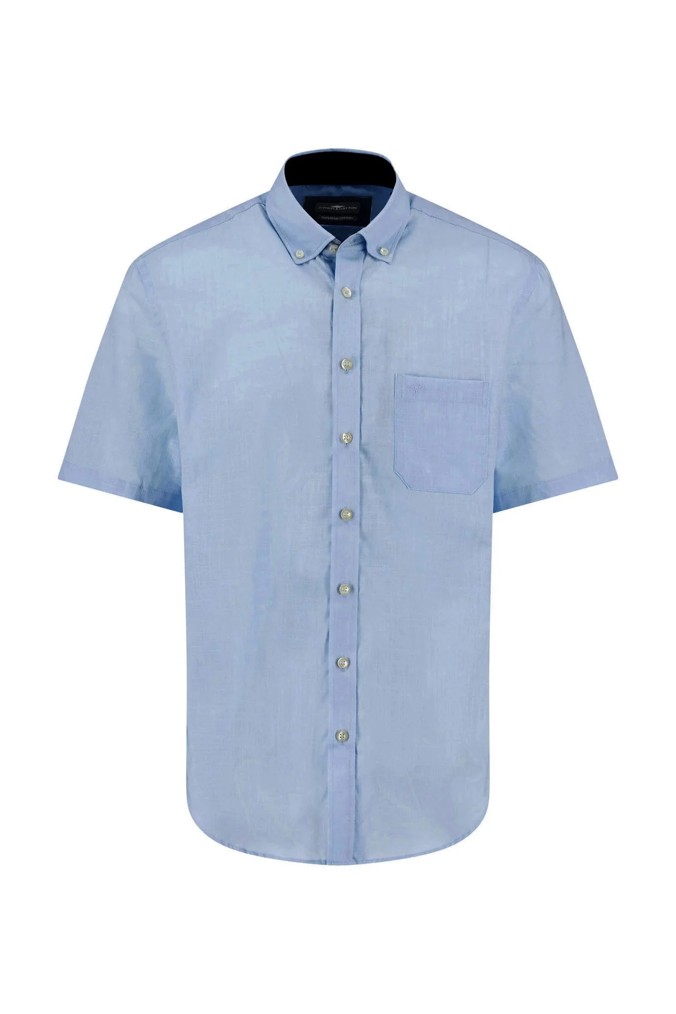 Cotton Slub Short Sleeve Shirt - New Breeze