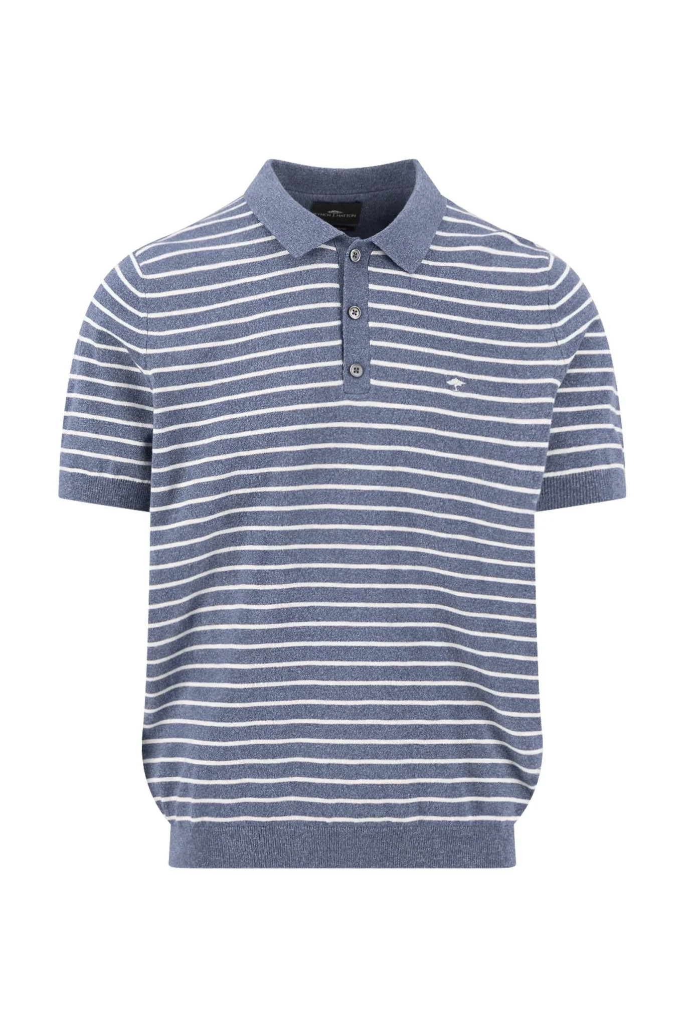 Cotton/Linen Stripe Polo - Horizon