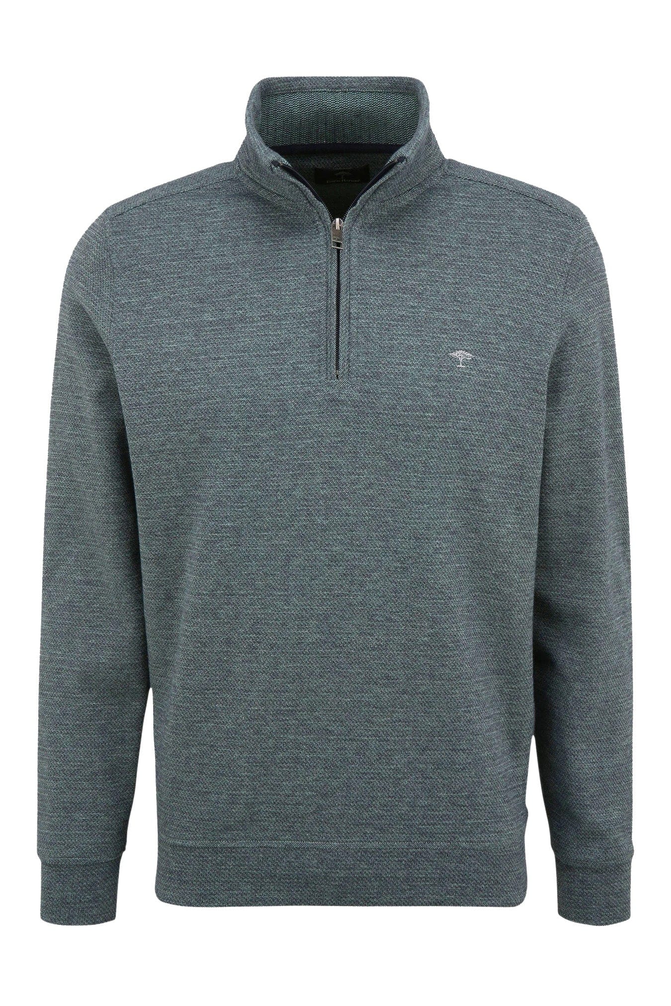 Half Zip Cotton Sweatshirt - Lindgreen/Navy