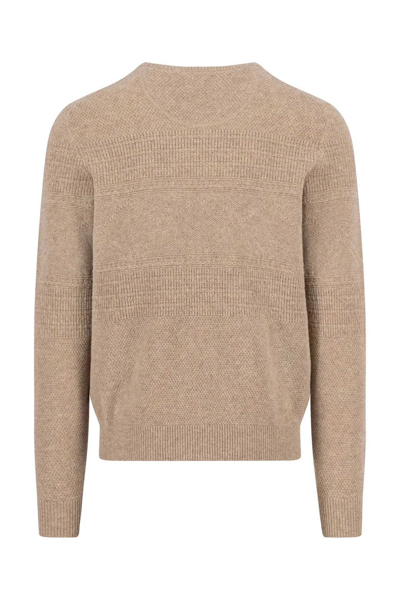 Lambswool Crew Neck Jumper - Taupe - Image 6
