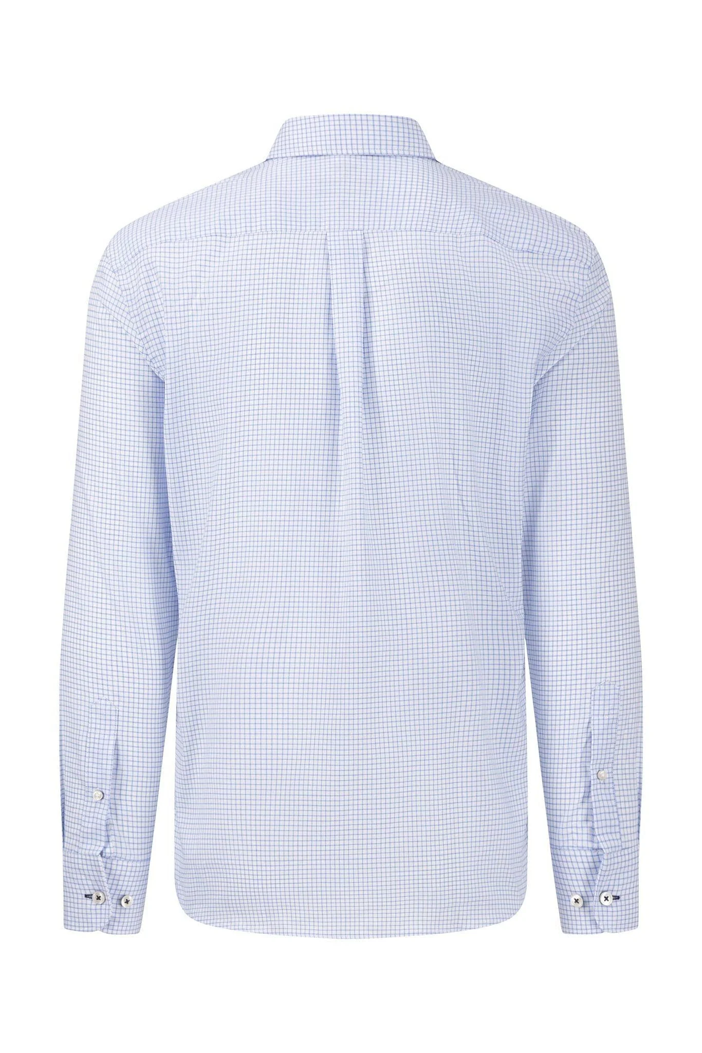 Micro Check Oxford Shirt - Light Blue/White - Image 4