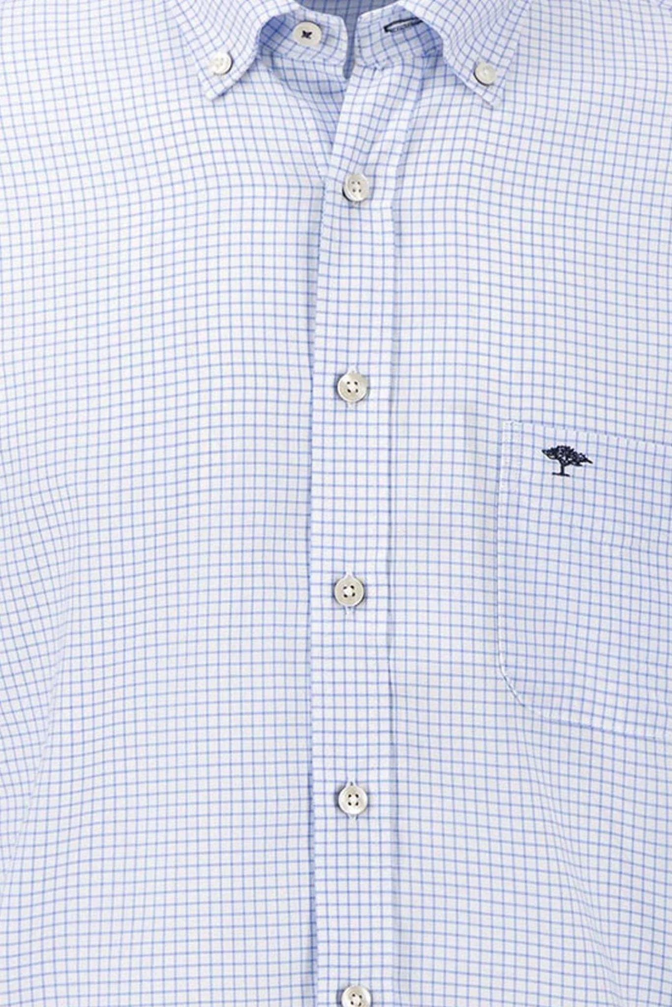 Micro Check Oxford Shirt - Light Blue/White - Image 5