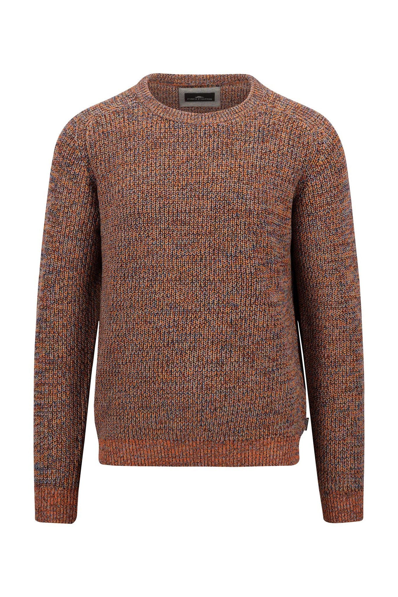 Multi Yarn Crew Neck Jumper - Flame