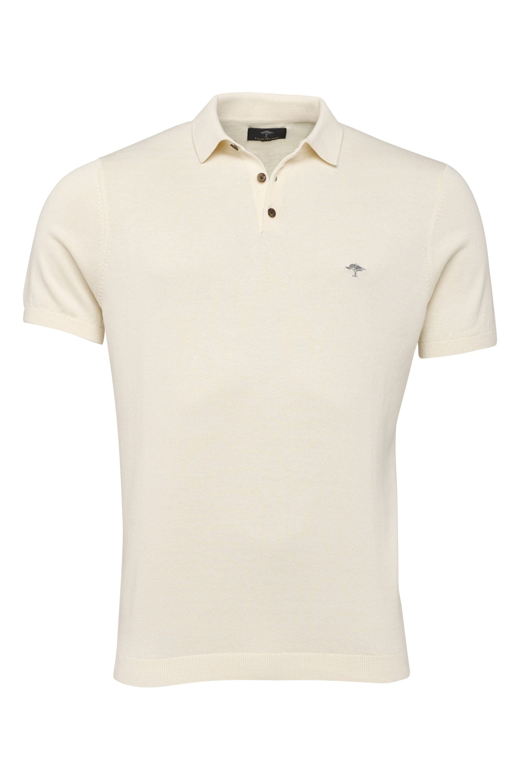 Premium Cotton Silk Knitted Polo - Off White