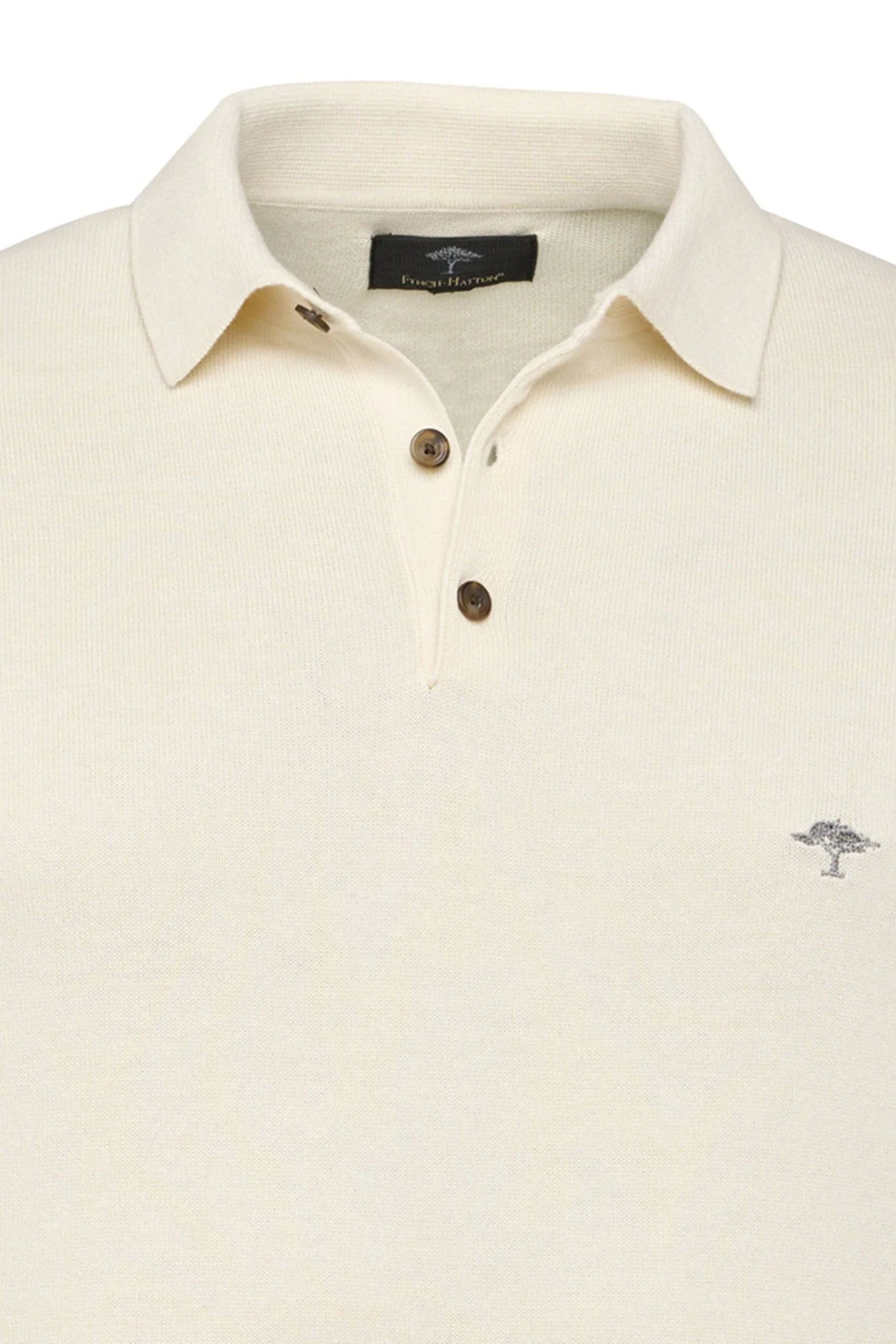 Premium Cotton Silk Knitted Polo - Off White - Image 3