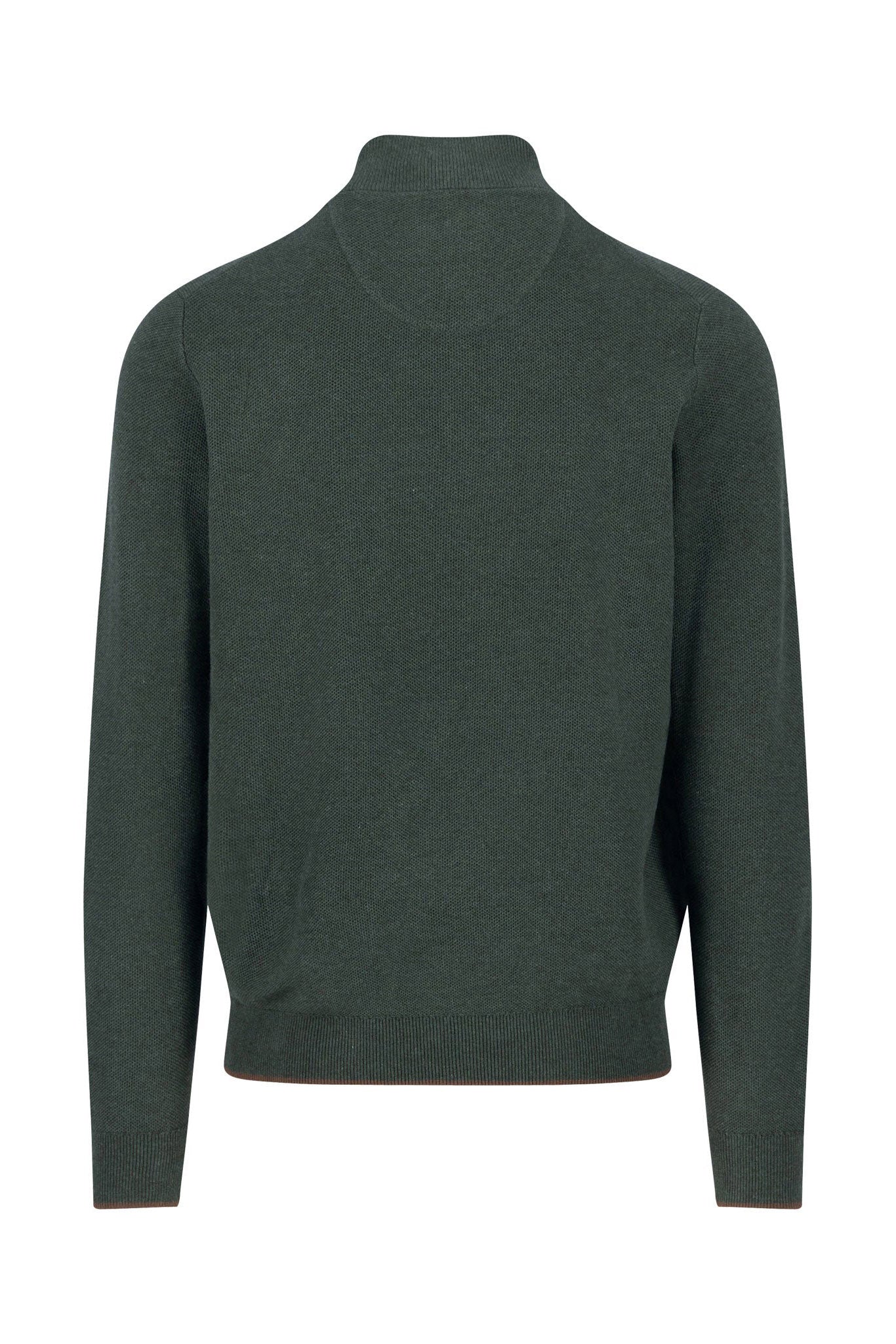Quarter Button Knit Jumper - Dark Ivy - Image 2