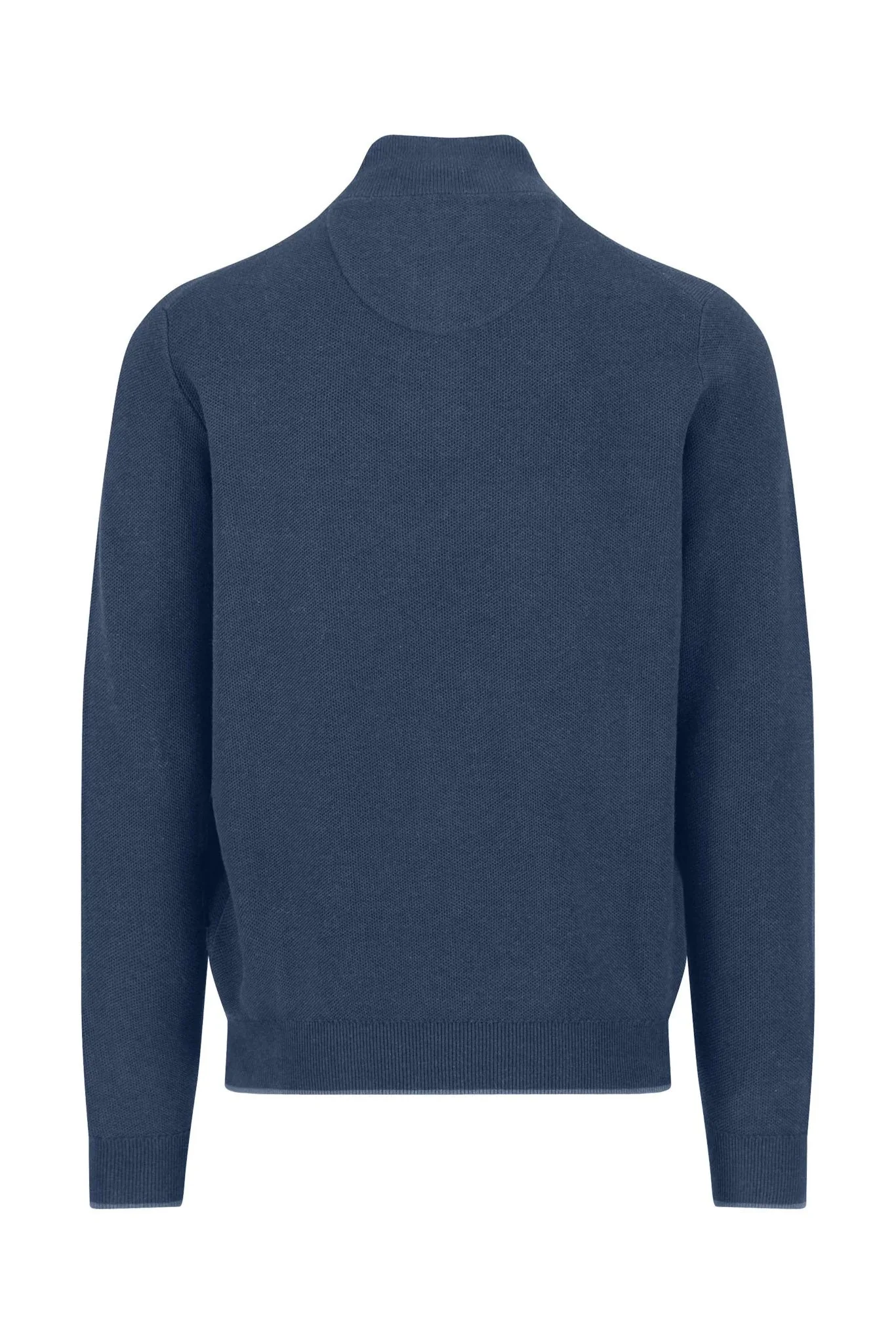 Quarter Button Knit Jumper - Night - Image 2