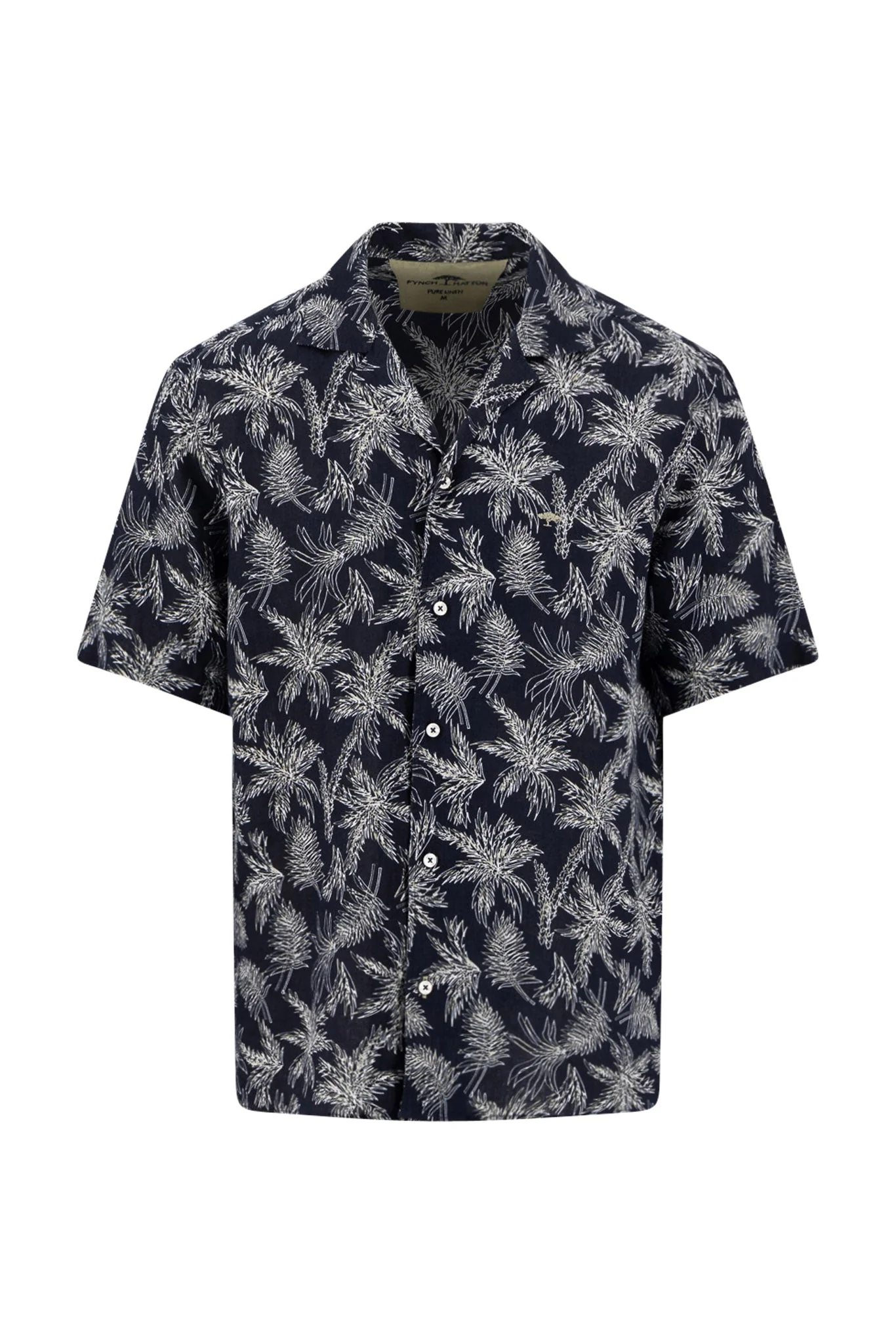 Short Sleeve Linen Resort Shirt - Navy