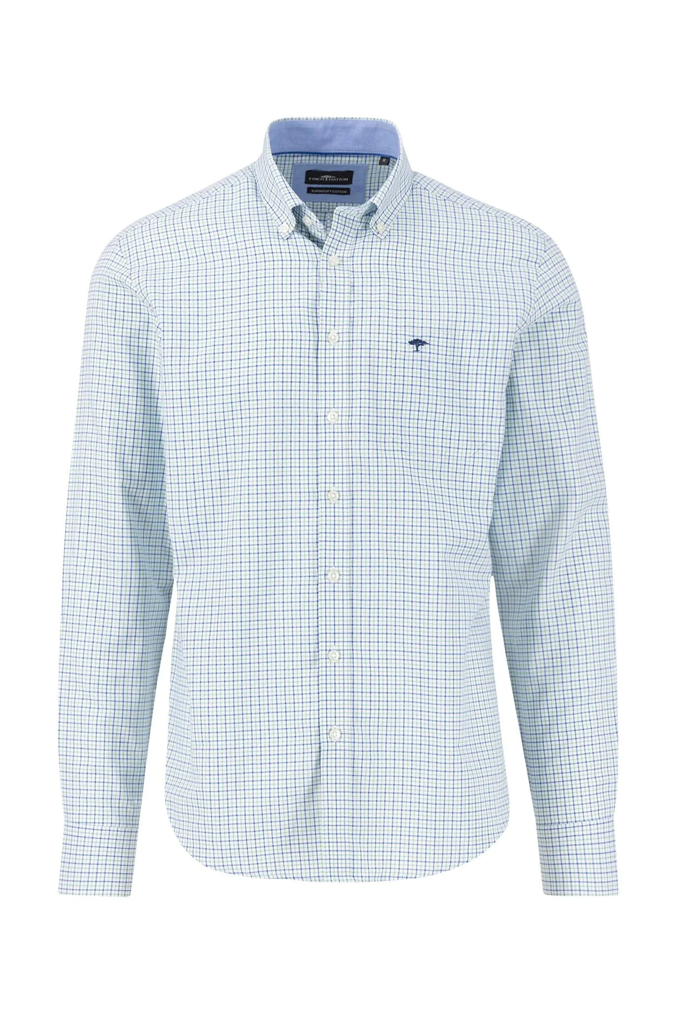 Summer Oxford Check Shirt - Turf Green