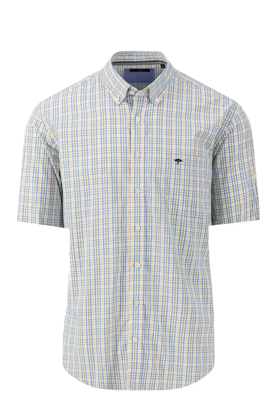 Superfine Check Short Sleeve Shirt - Pineapple