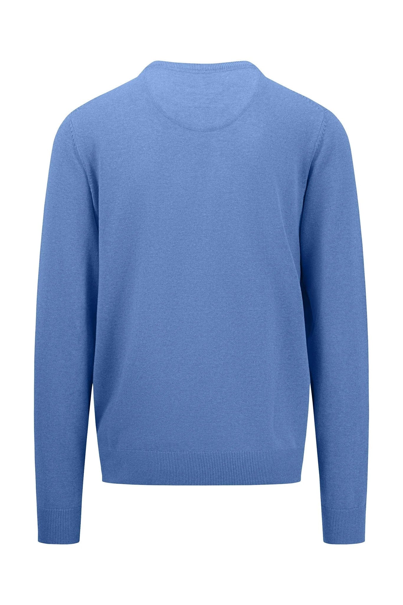 Superfine Cotton Crew Neck Jumper - Crystal Blue - Image 6