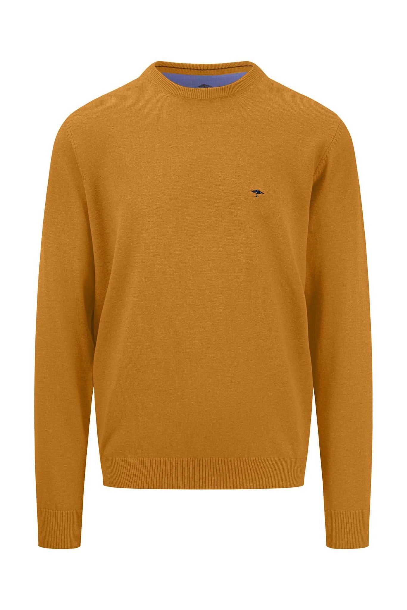 Superfine Cotton Crew Neck Jumper - New Dijon