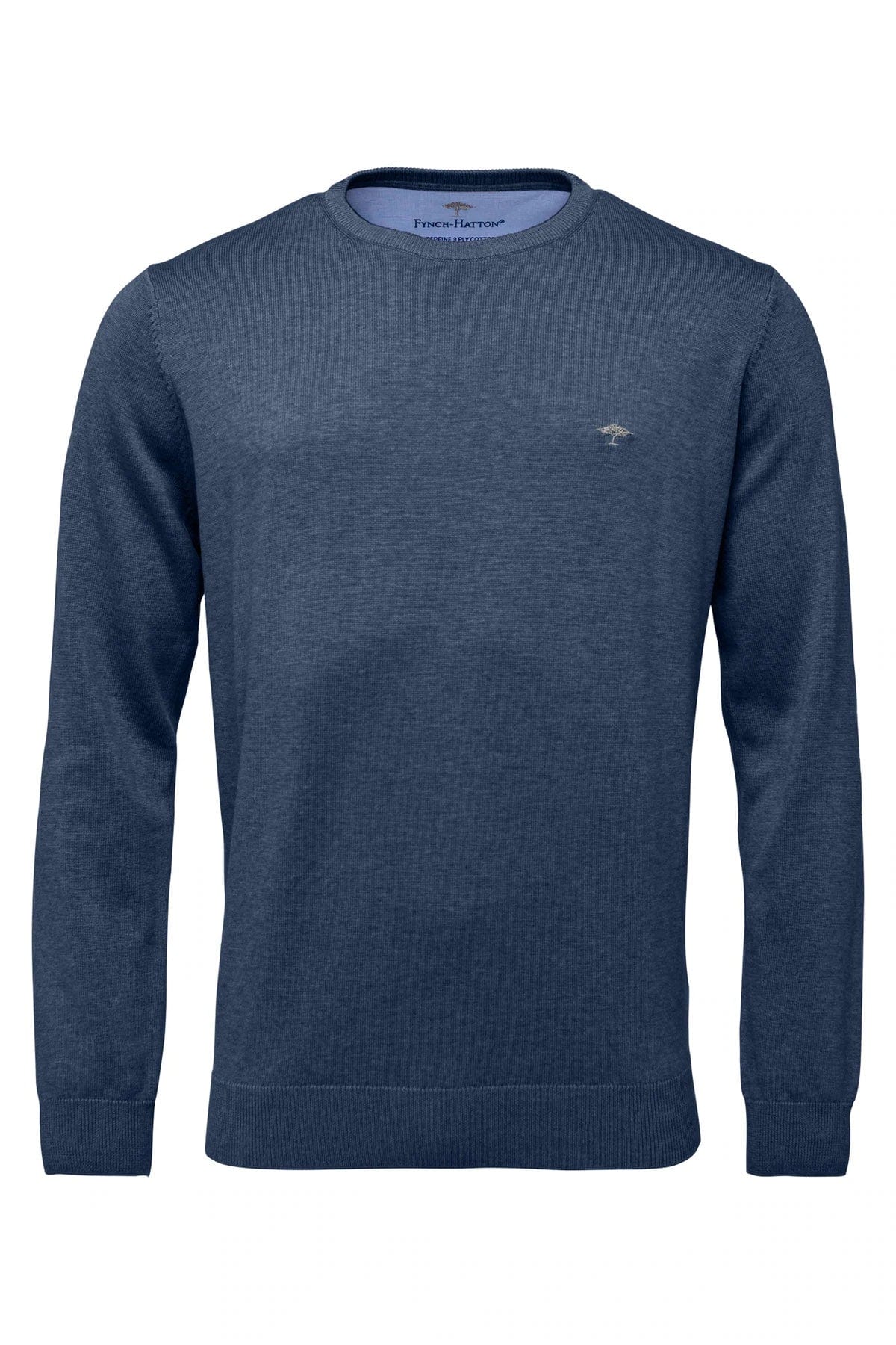 Superfine Cotton Crew Neck Jumper - Night