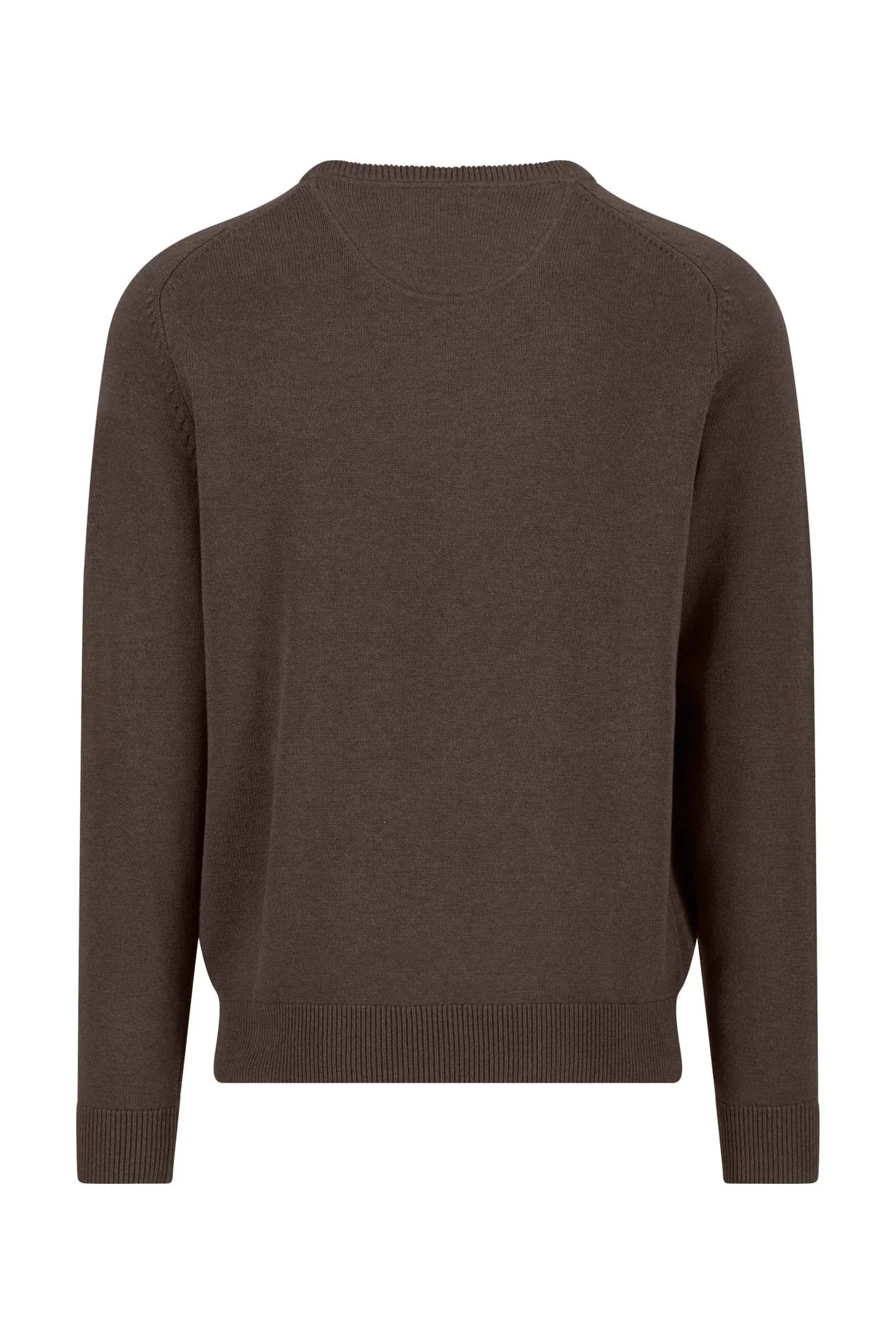 Supersoft Cotton V-Neck Jumper - Earth - Image 2