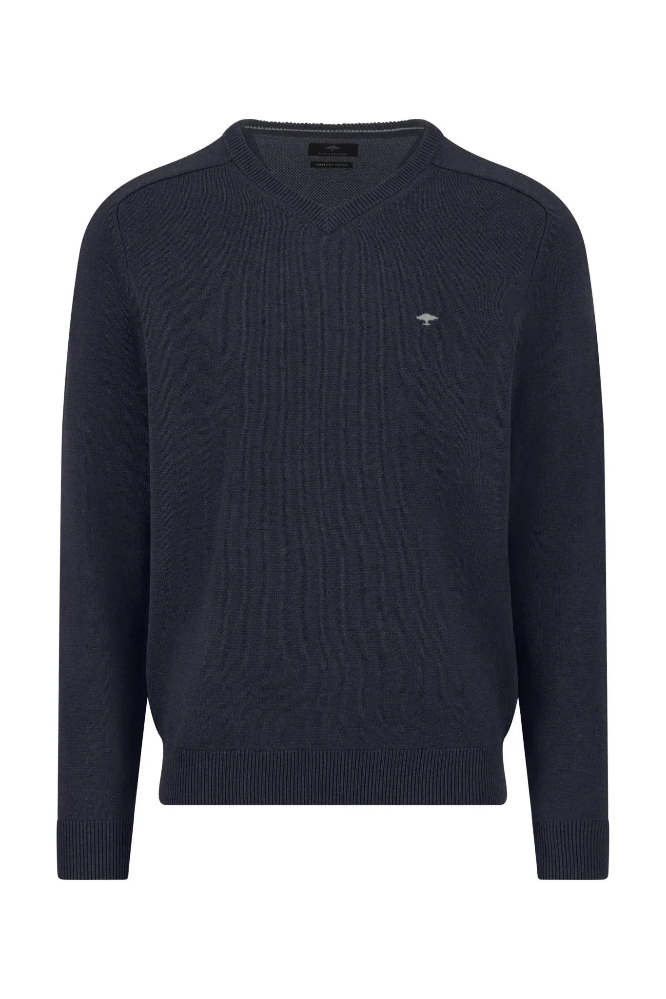 Supersoft Cotton V-Neck Jumper - Navy