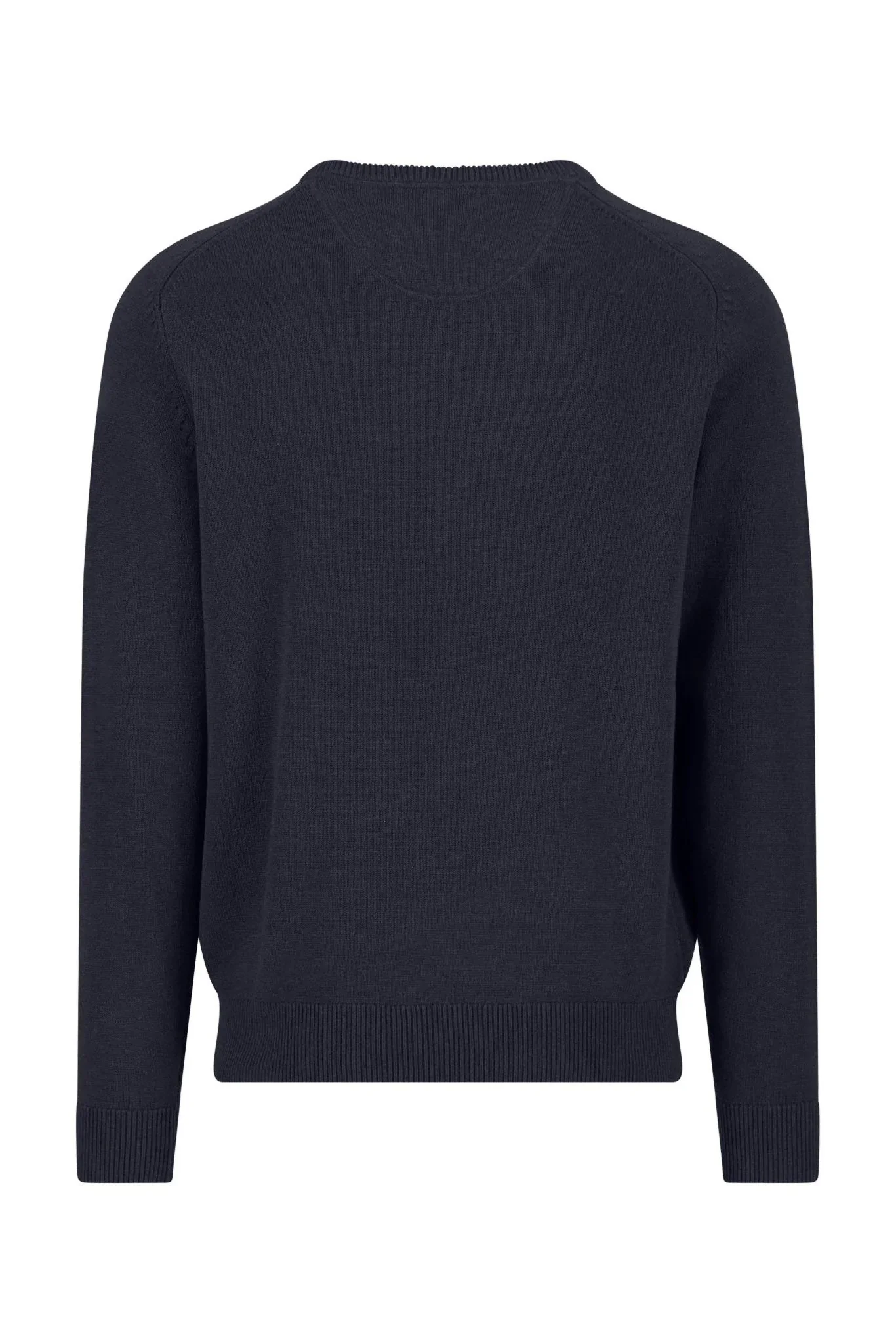 Supersoft Cotton V-Neck Jumper - Navy - Image 2