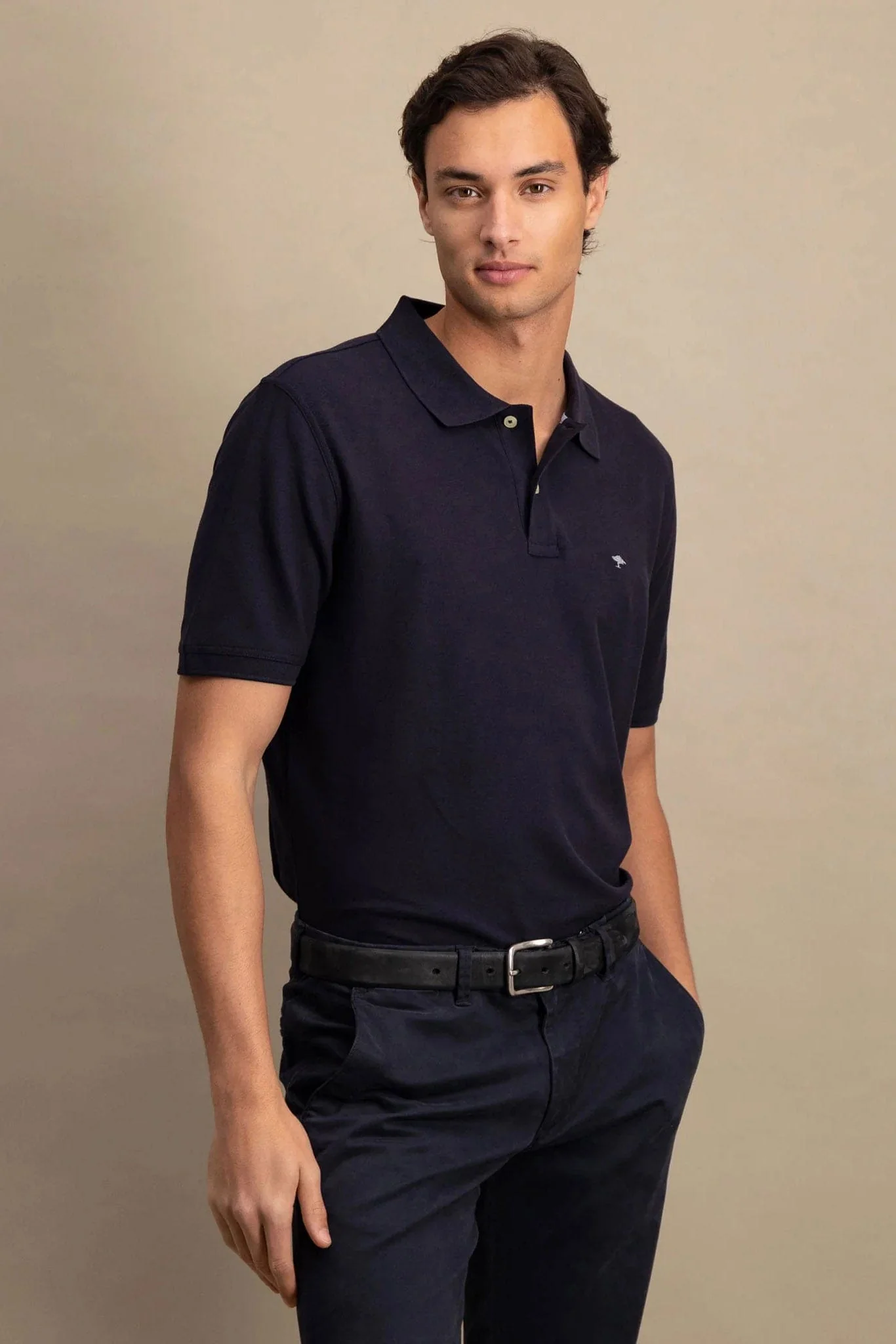 Supima Cotton Polo - Navy - Image 5