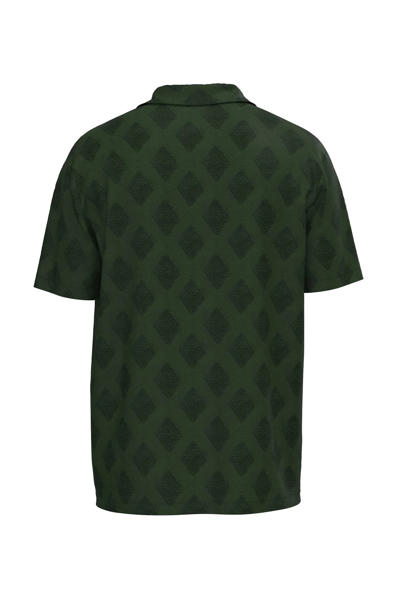 Terry Jacquard Polo - Dark Khaki - Image 2