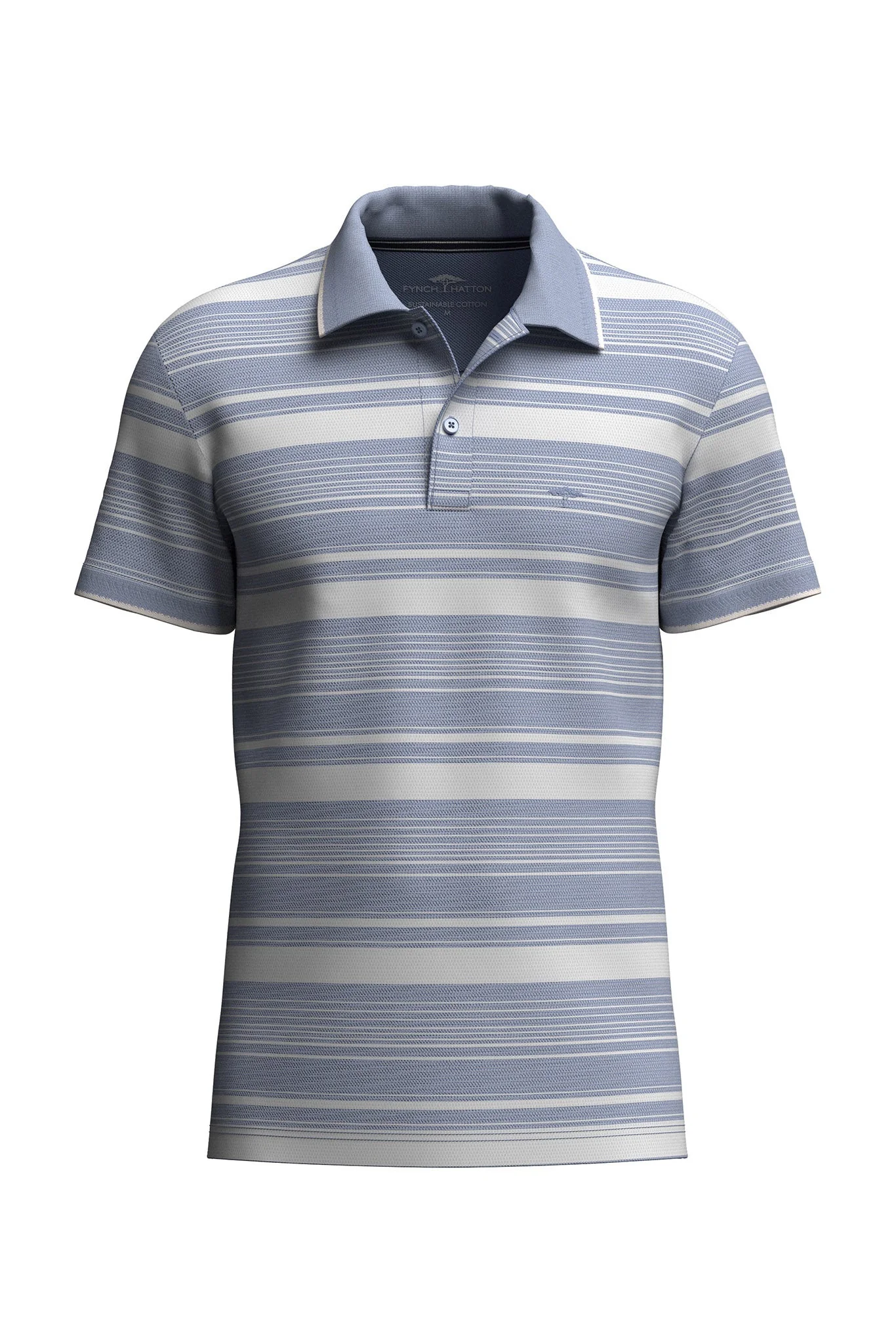 Two Tone Stripe Polo - New Breeze