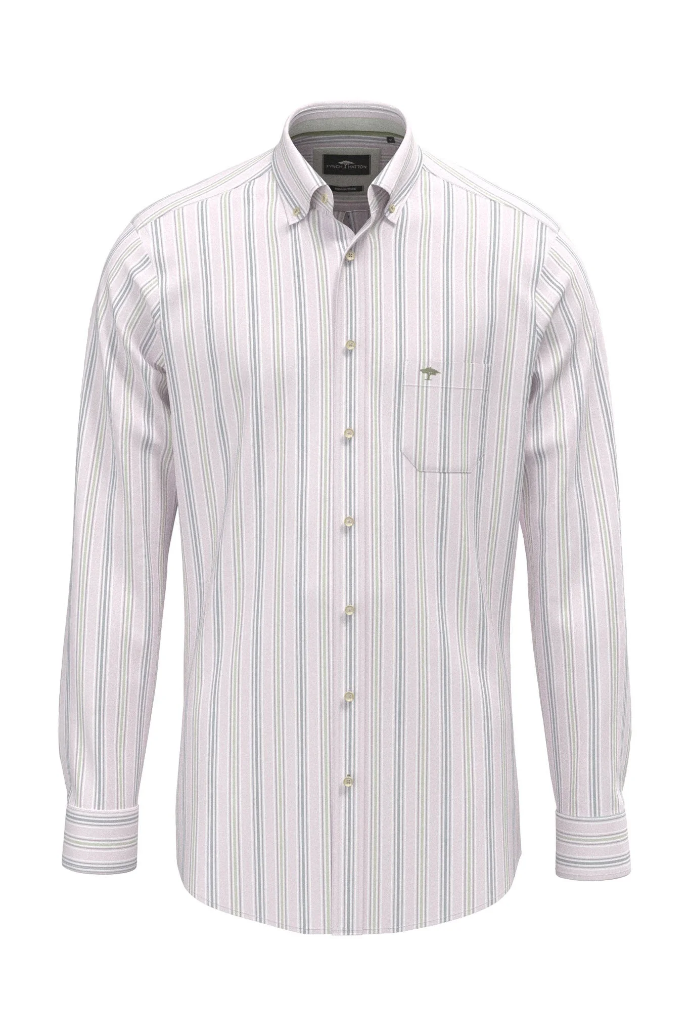 Washed Oxford Stripe Shirt - Magnolia