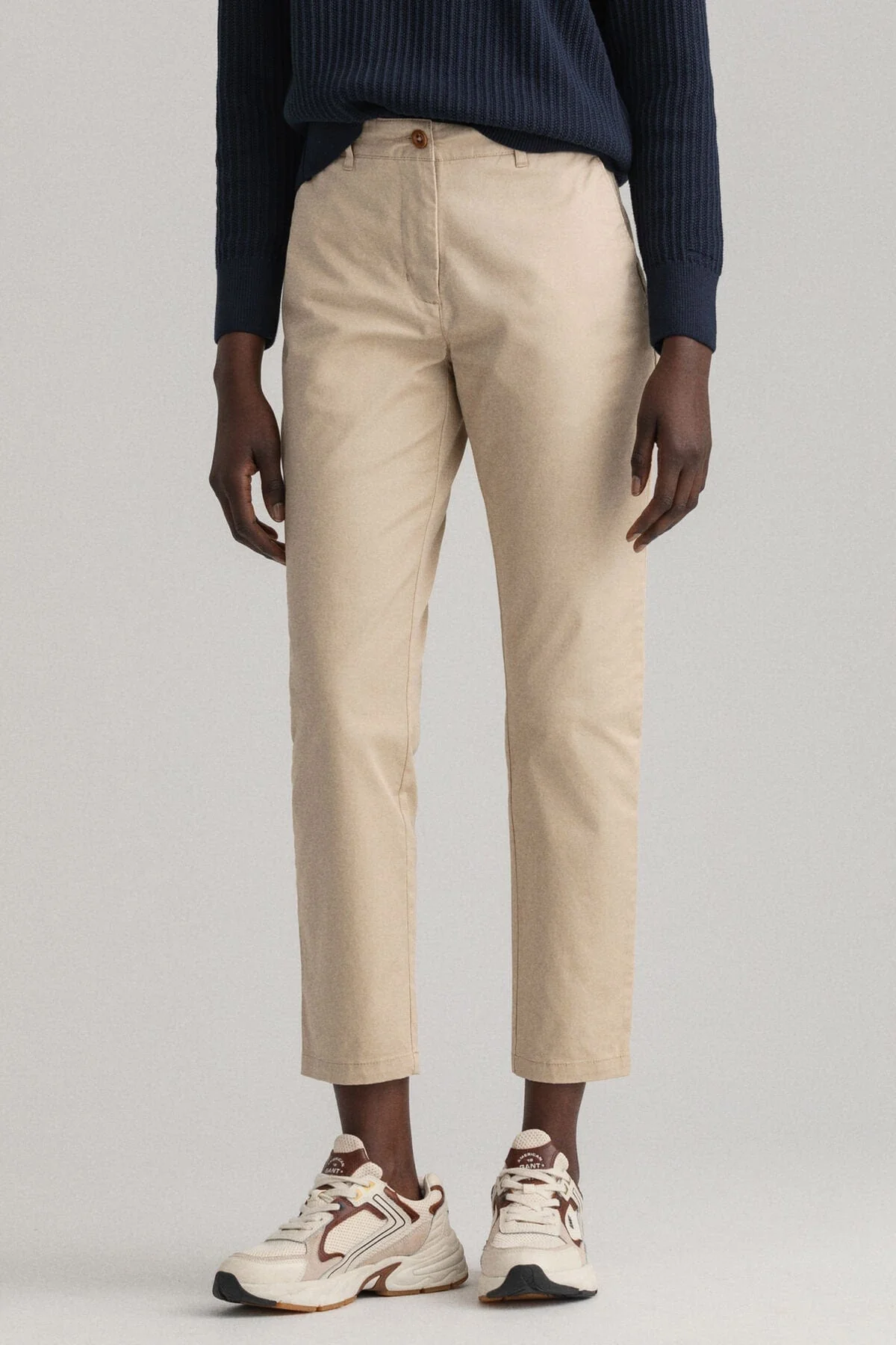 Fryda Slim Fit Classic Chinos - Dry Sand - Image 3