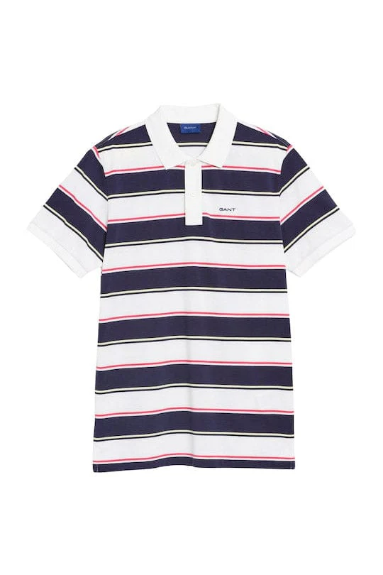Multi Stripe Polo Shirt - Eggshell