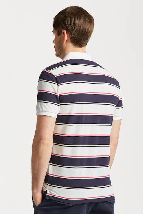 Multi Stripe Polo Shirt - Eggshell - Image 3